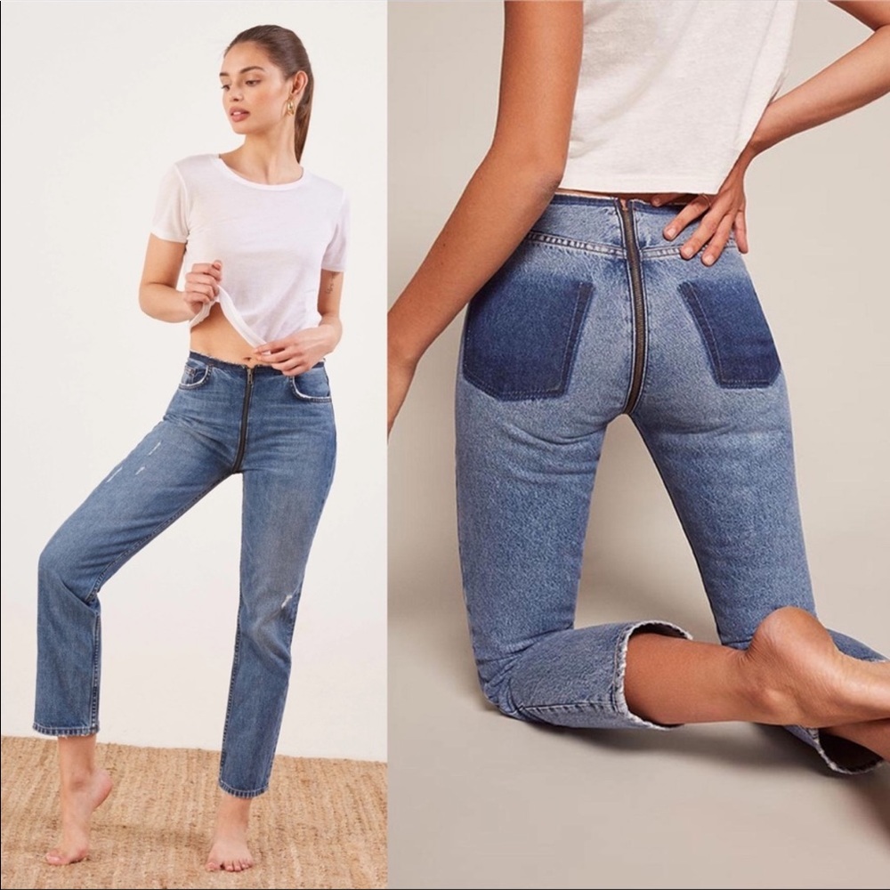 🔥 Reformation Zip Around Jeans 🔥